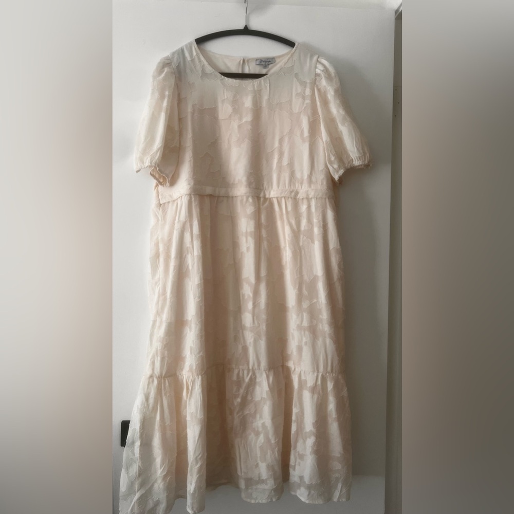 Piper & Scoot Cream Midi Dress - XL
